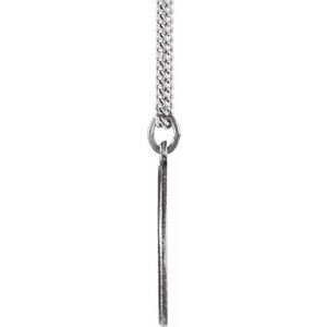 Sterling Silver 18 mm Round St. Lazarus Medal Necklace