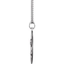 Load image into Gallery viewer, Sterling Silver 18 mm Round St. Mark Necklace
