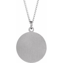 Load image into Gallery viewer, Sterling Silver 18 mm Round St. Lucy Medal Necklace

