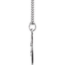 Load image into Gallery viewer, Sterling Silver 15 mm Round St. Lucy Medal Necklace
