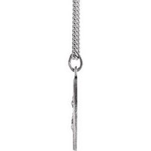 Load image into Gallery viewer, Sterling Silver 18 mm Round St. Lucy Medal Necklace
