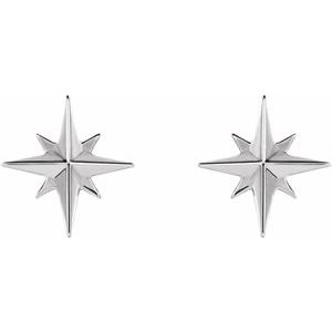 Sterling Silver Star Earrings