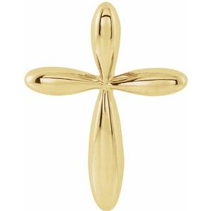 14K Yellow 14.65x11.2 mm Cross Pendant
