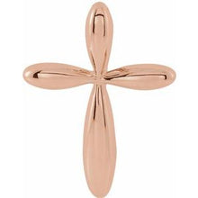 Load image into Gallery viewer, 14K Rose 14.65x11.2 mm Cross Pendant
