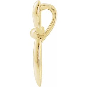 14K Yellow 14.65x11.2 mm Cross Pendant