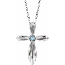 Charger l&#39;image dans la galerie, Bezel-Set Cross Necklace or Pendant    
