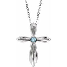 Load image into Gallery viewer, Bezel-Set Cross Necklace or Pendant    
