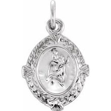 Load image into Gallery viewer, 14K White 12x9 mm Scapular Medal
