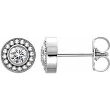 Load image into Gallery viewer, Platinum 1/2 CTW Diamond Beaded Earrings
