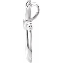 Load image into Gallery viewer, Sterling Silver Aquamarine Cross Pendant
