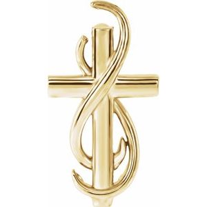 14K Yellow Cross Pendant