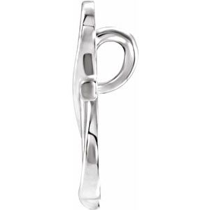 14K White Cross Pendant
