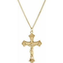 Charger l&#39;image dans la galerie, 24K Gold-Plated 50x31 mm Crucifix 24&quot; Necklace
