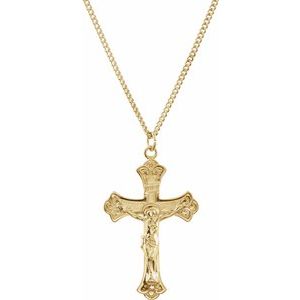 24K Gold-Plated 50x31 mm Crucifix 24