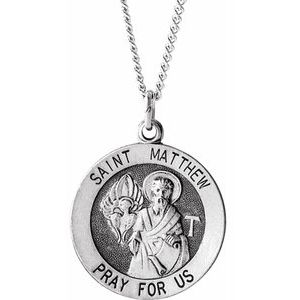 St. Matthew Medal Necklace or Pendant  