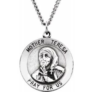 Mother Teresa Medal Necklace or Pendant 