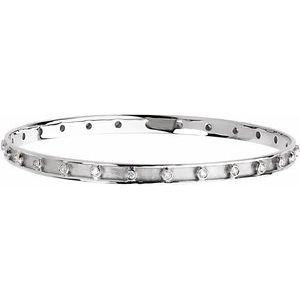 Stackable Bezel-Set Bangle Bracelet