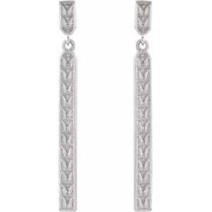 Sterling Silver Sculptural-Inspired Bar Earrings