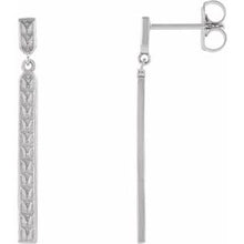 Load image into Gallery viewer, Sterling Silver Sculptural-Inspired Bar Earrings
