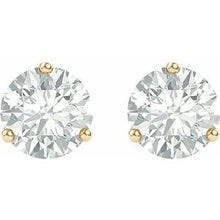 Load image into Gallery viewer, 14K Yellow 8 mm Round Forever One‚Ñ¢ Moissanite Earrings
