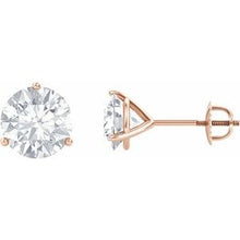 Load image into Gallery viewer, 14K Rose 8 mm Round Forever One‚Ñ¢ Moissanite Earrings
