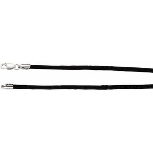 2 mm Black Satin Cord