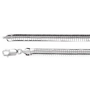 Sterling Silver 6 mm Solid Domed Omega 16