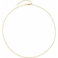 Load image into Gallery viewer, Sterling Silver 18K Yellow Gold Plated 1.5 mm Adjustable Rolo 18-20&quot; Chain
