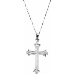 Sterling Silver Fancy Cross Pendant