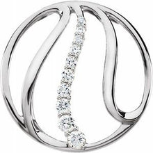 Load image into Gallery viewer, 14K White 3/4 CTW Diamond Journey Pendant
