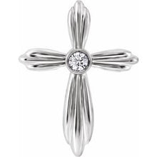 Load image into Gallery viewer, Sterling Silver .06 CTW Diamond Cross Pendant
