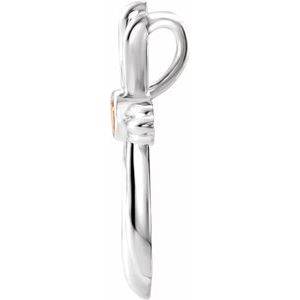 Sterling Silver Citrine Cross Pendant