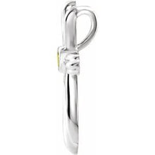 Load image into Gallery viewer, Sterling Silver Peridot Cross Pendant
