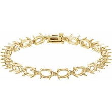 Load image into Gallery viewer, Oval Line Bracelet Mounting or Links
