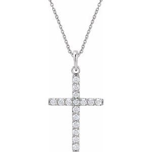 Accented Cross Necklace or Pendant   