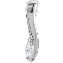 Load image into Gallery viewer, Sterling Silver 6x3 mm Marquise Freeform Slide Pendant
