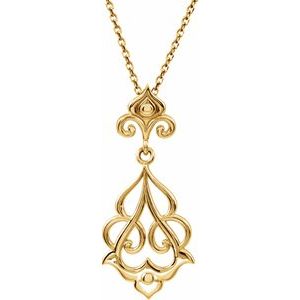 Sterling Silver Fleur-De-Lis Decorative 18