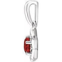 Load image into Gallery viewer, Sterling Silver 3 mm Round January Youth Star Birthstone Pendant
