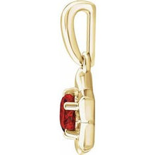 Load image into Gallery viewer, 14K Yellow 3 mm Round January Youth Star Birthstone Pendant
