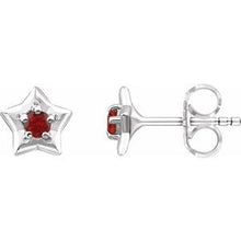 Load image into Gallery viewer, Youth Star Birthstone Earrings  
