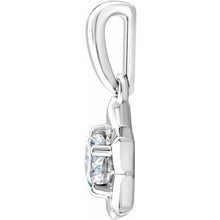 Load image into Gallery viewer, Sterling Silver 3 mm Round April Youth Star Birthstone Pendant
