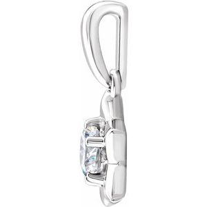Sterling Silver 3 mm Round April Youth Star Birthstone Pendant