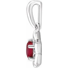 Load image into Gallery viewer, Sterling Silver 3 mm Round July Youth Star Birthstone Pendant
