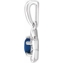 Load image into Gallery viewer, Sterling Silver 3 mm Round September Youth Star Birthstone Pendant
