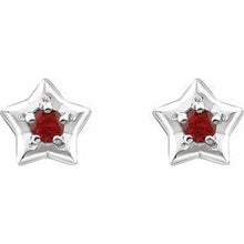 Load image into Gallery viewer, Youth Star Birthstone Earrings  
