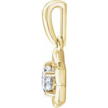 Load image into Gallery viewer, 14K Yellow 3 mm Round April Youth Star Birthstone Pendant
