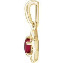 Load image into Gallery viewer, 14K Yellow 3 mm Round July Youth Star Birthstone Pendant
