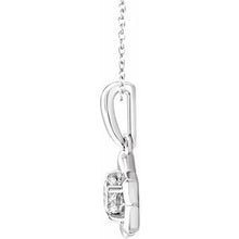 Load image into Gallery viewer, Sterling Silver 3 mm Round April Youth Star Birthstone 15&quot; Necklace
