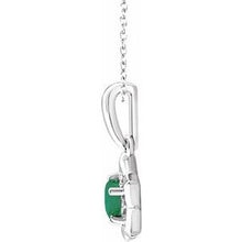 Load image into Gallery viewer, Sterling Silver 3 mm Round May Youth Star Birthstone 15&quot; Necklace
