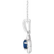 Load image into Gallery viewer, Sterling Silver 3 mm Round September Youth Star Birthstone 15&quot; Necklace
